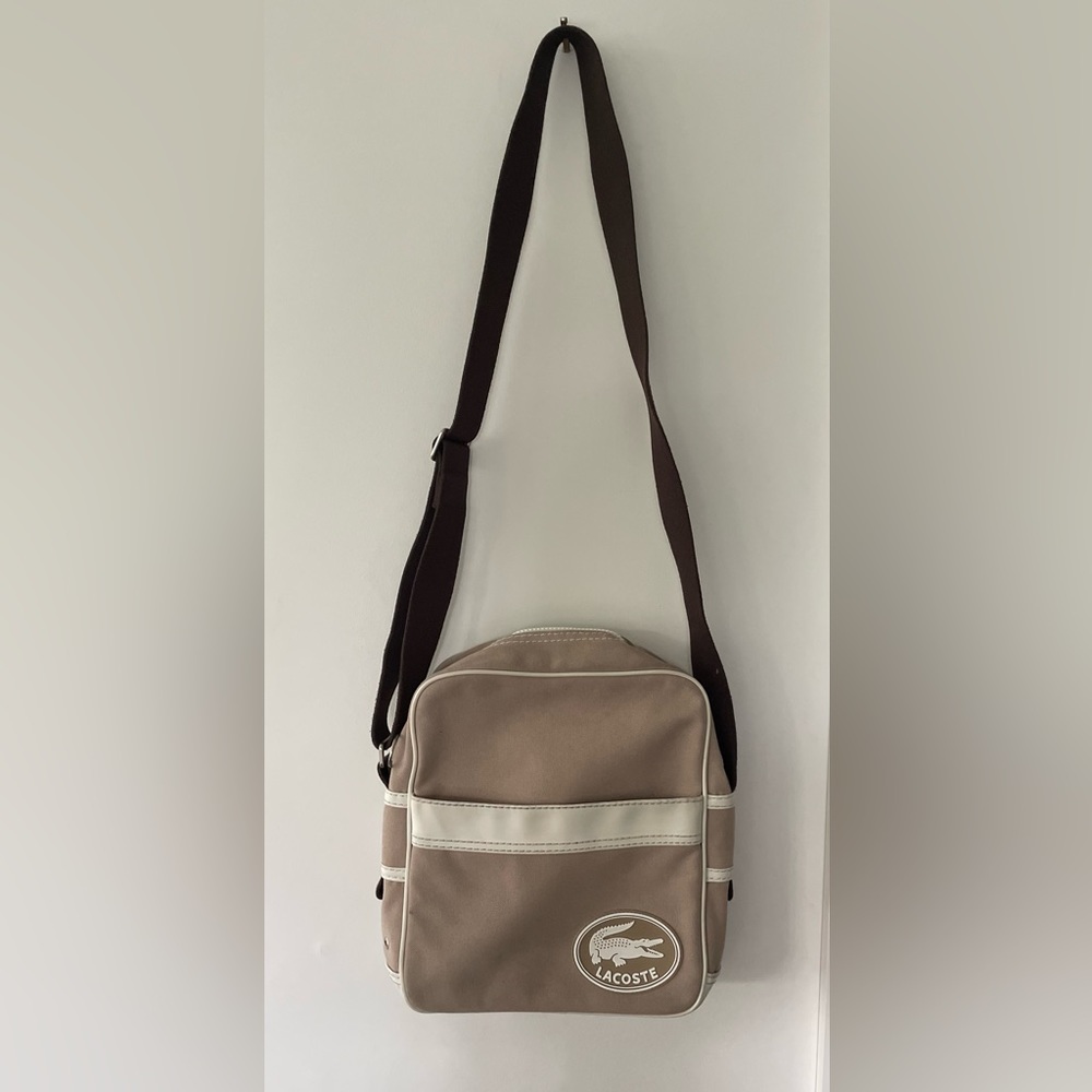 Lacoste beige bag like new!!!